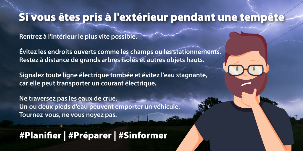 OttawaSante's tweet photo. Nous verrons peut-être des orages cet après-midi, soyez prudents ! #Planifer | #Préparer | #Sinformer https://t.co/ZYKDcjOPUy