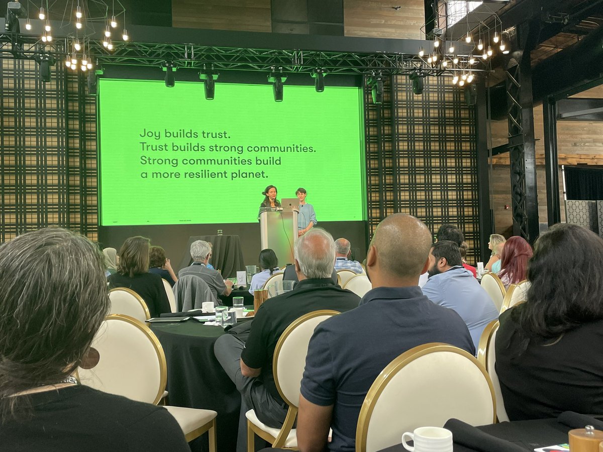 s_falcao's tweet photo. Such an inspiring day at the #joysummit talking about redesigning cities, and intentional placemaking that fosters community connections. #wrawesome
#citybuilding @brucemaudesign @KGreenbergTO @DailyTLJ #rethink #thinkdifferent https://t.co/Lr792YIhTW