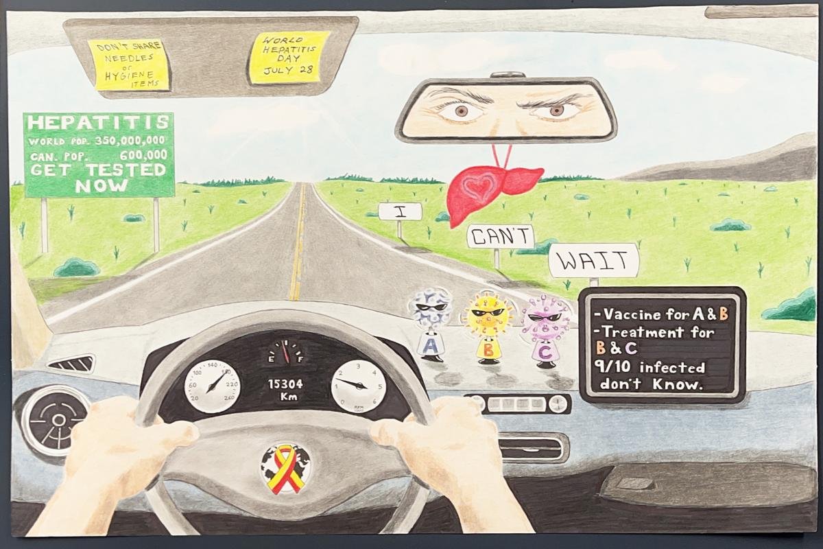Each year, CAGH holds an inspiring art contest in Canadian correctional facilities, commemorating World Hepatitis Day. This initiative raises awareness among inmates, a group vulnerable to hepatitis infection. To learn more: cagh-acsm.org/en/our-work/hi… #HepCantWait #HepatitisDay23