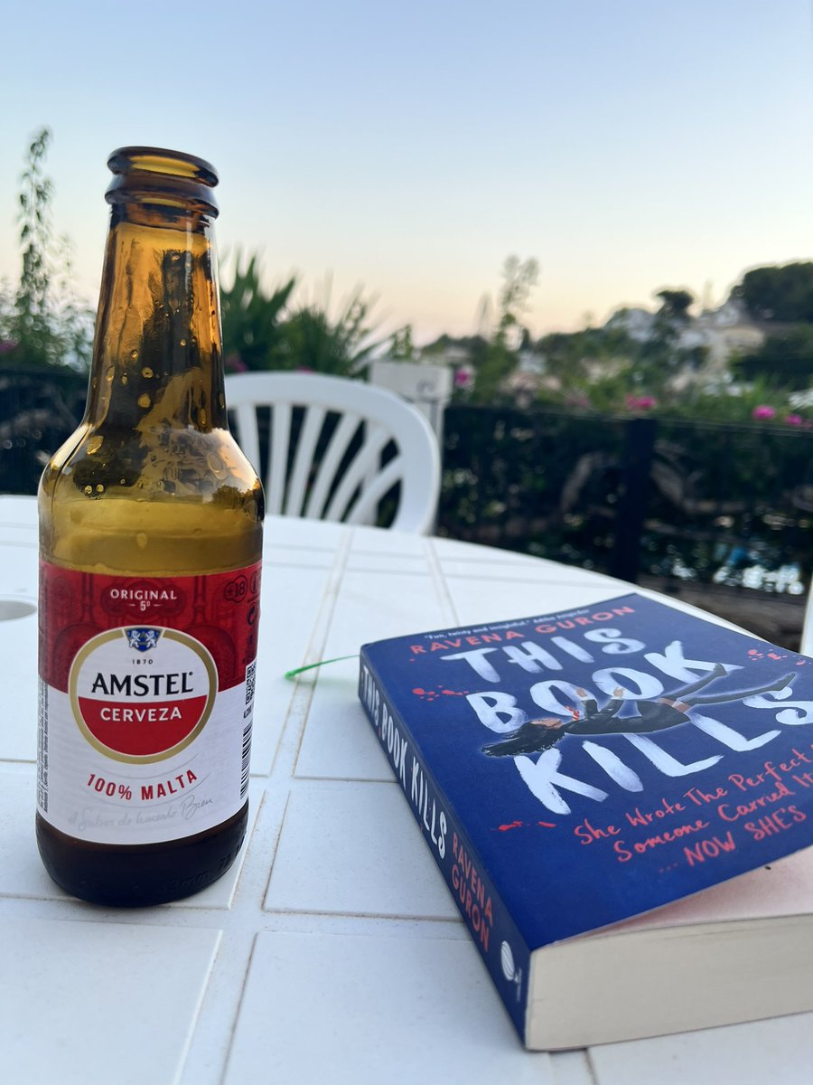 checkemoutbooks's tweet photo. Happy Friday evening all - chilling outside with a beer, a book & the best company. If youโre after a YA teen whodunnit then #ThisBookKills should be your best read ๐๐บ๐ช๐ธ https://t.co/42oAkolals