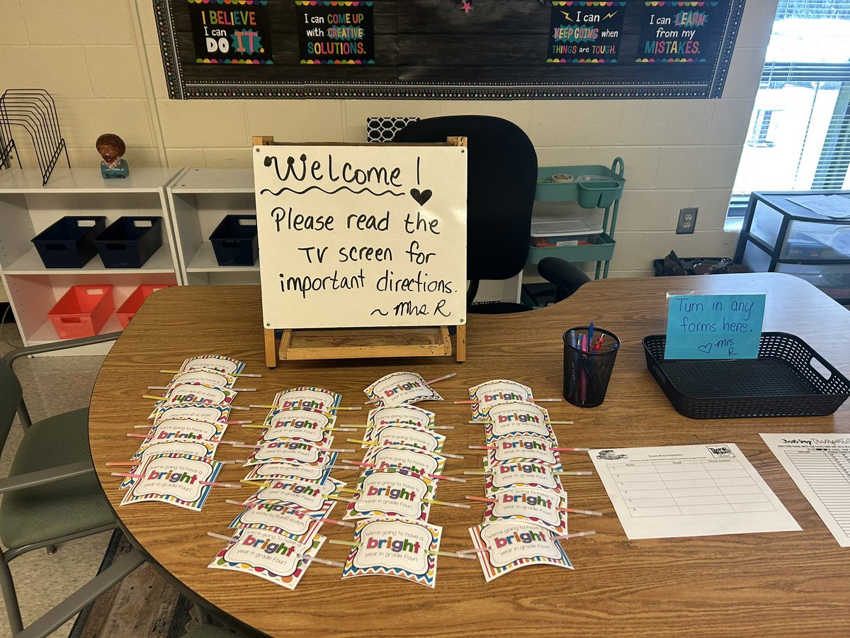 PamRountree's tweet photo. Ready or not… here they come! I’m super excited to meet my new 4th graders on Monday! ❤️ Year 25! @FreyElementary #Rountree4thgrade #freyelementary https://t.co/lPXHYNtgPO