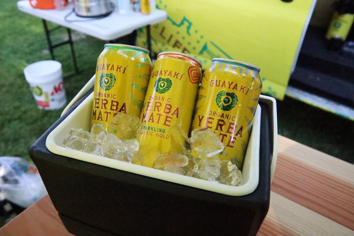 .@Guayaki is keeping us refreshed and energized all weekend long! Stop by their booth and try their different flavors.