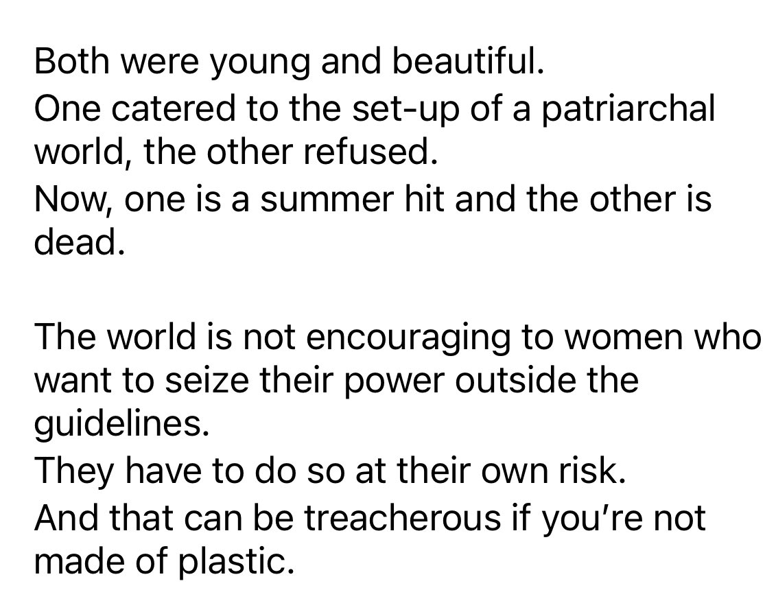 Brilliant post today from ex-supermodel @paulinaporizkov’s Instagram. “One is a summer hit, the other is dead.” #SineadOConnorRIP