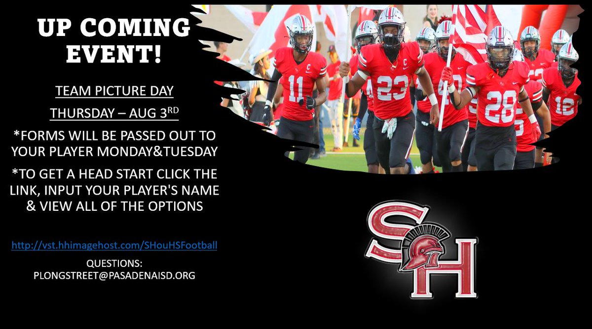 sohofootball's tweet photo. Picture day is August 3rd!  See info below! https://t.co/uiccKRXyoy
