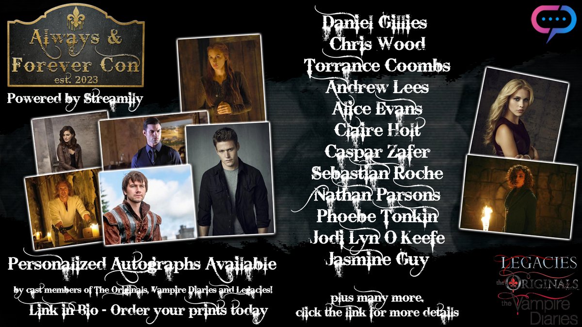 StreamilyLive's tweet photo. The amazing Daniel Sharman @daniel_sharman will be signing at Always and Forever Con powered by Streamily!  Signed Aug 17-20th and delivered to you!!

https://t.co/kZXWzoVNhD

#KalebWestphall #VampireDiaries #TheOriginals #Legacies #AlwaysandForever #TheMikaelsons #TheLabonairs https://t.co/YRATgNQApk
