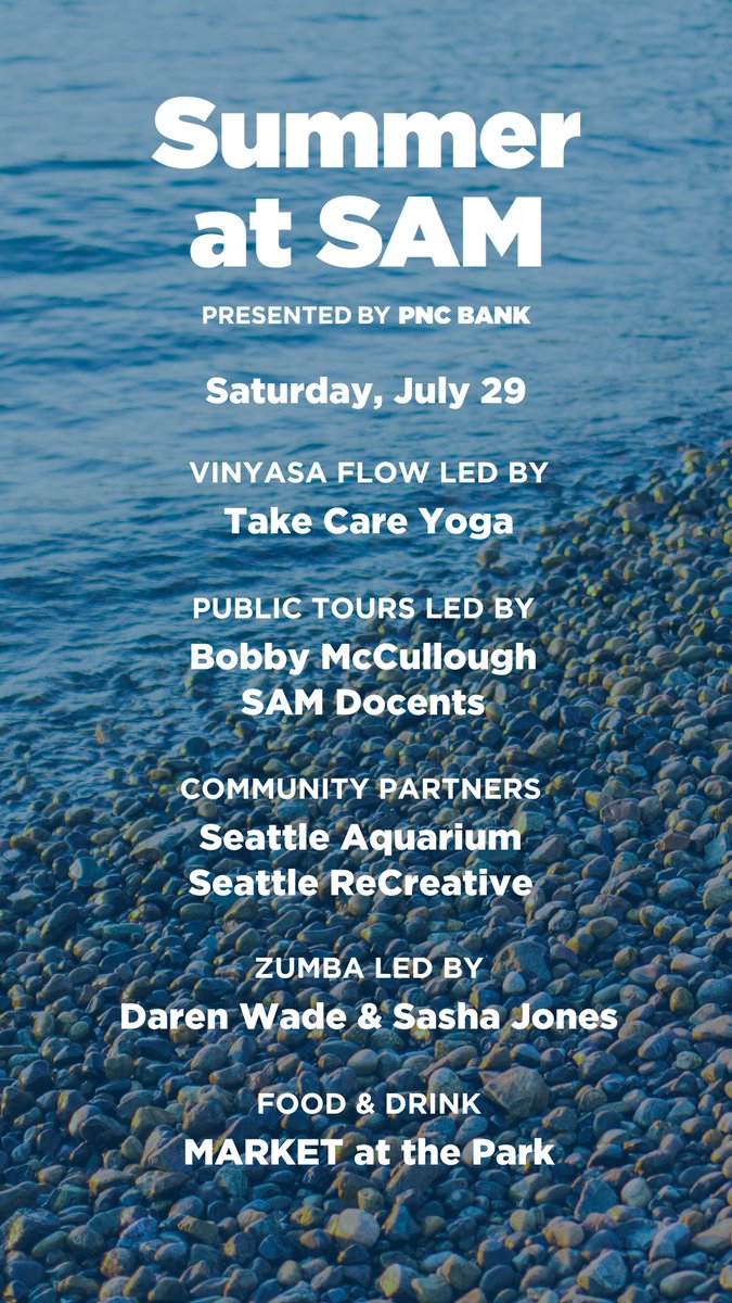 iheartSAM's tweet photo. Yoga! Public Tours! Art Activities! Zumba! Discover all that's happening this Saturday during #SummeratSAM at the Olympic Sculpture Park by checking out https://t.co/9Jzo4YRo3m. https://t.co/fqWgxNFzVR