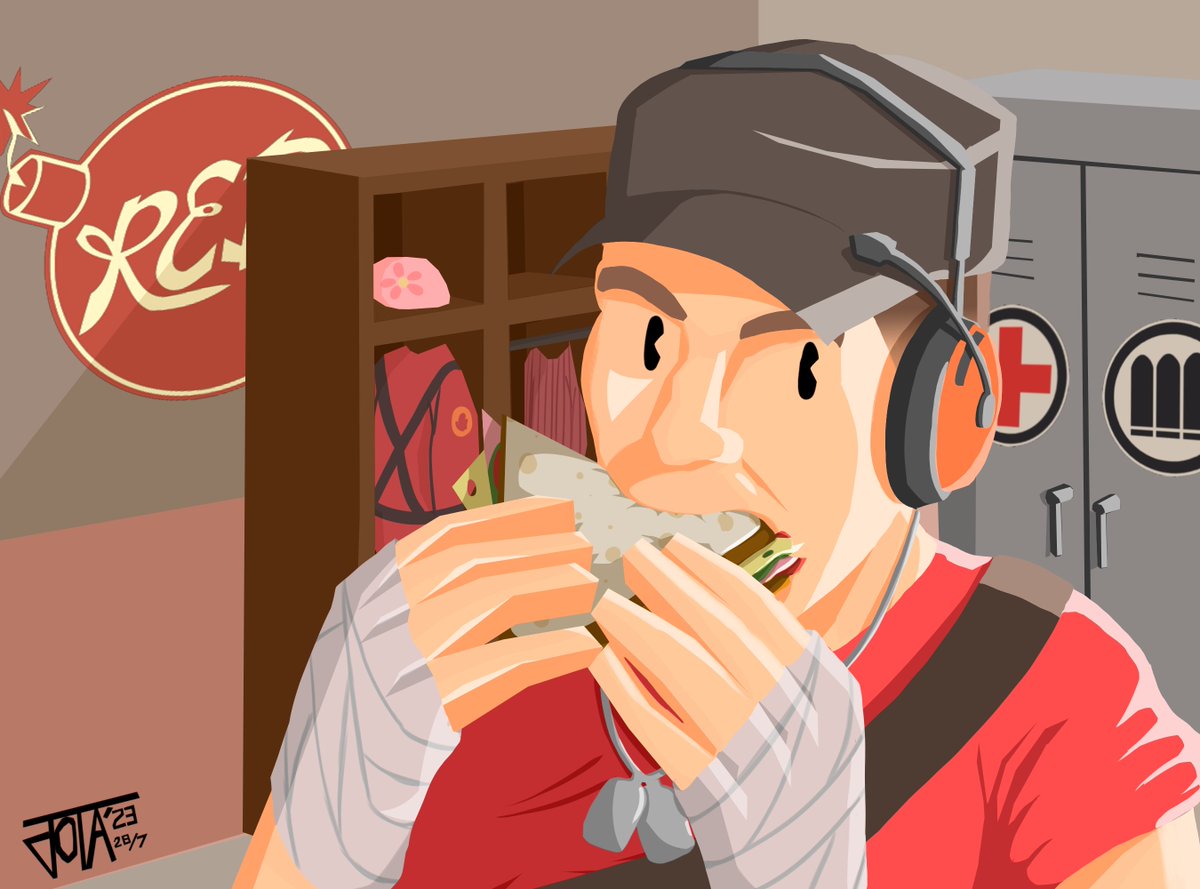 jotasartstash's tweet photo. Jerma dressed as Jerma eating a Sandvich (Jermaception)
#jermafanart https://t.co/XevEcqgbr6