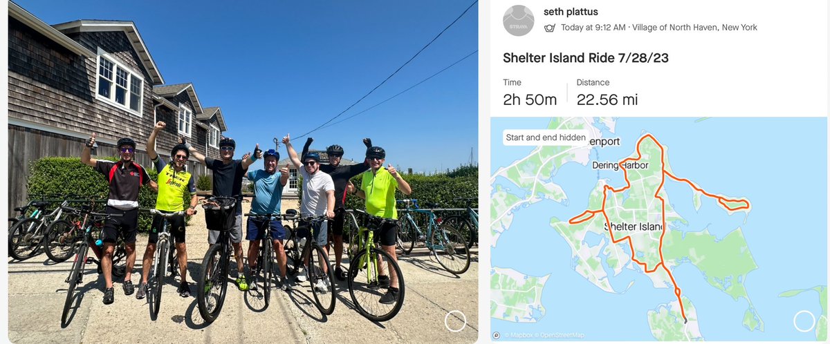 6th annual Shelter Island bike ride. Hot day. Was the oldest and felt like it…