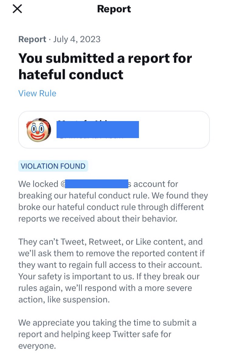 BLMAW's tweet photo. We LOVE reporting racist profiles. We have caused 18 racist profiles to be locked and deleted this month alone.

#reportracisthate #catchingracist #recordreportretweet https://t.co/Tw6FZiMIcI