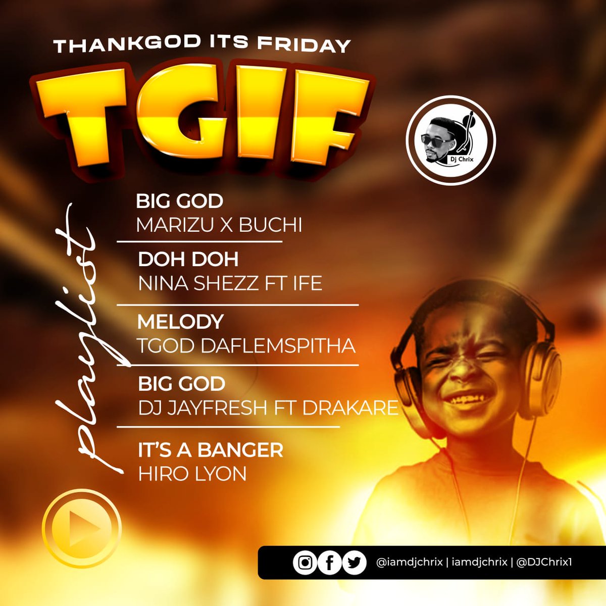 DJChriX1's tweet photo. Please check out these amazing sounds from @marizuofficial Ft @buchibwai , @nina_shezz Ft @ife_moj , @daflemspitha , @kinghirolyon , @officialdjjayfresh Ft @drakare_abaa , spotify, boomplay, audiomack, and all digital platforms 📌
#tgif
#djchrix
#gospeldj
#christiandj https://t.co/qZMLOdLyhf