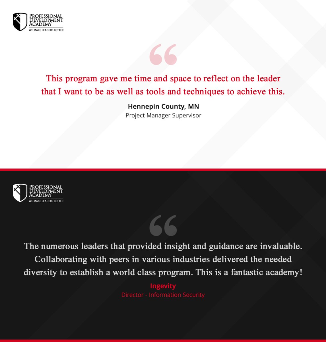 Today we graduate 800 participants from over 320 organizations. Check out what recent graduates have to say about the program. Congratulations to all our Graduates!! #leadershipdevelopment