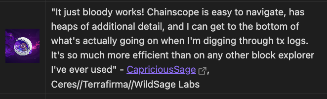chainscope_info's tweet photo. 🙏 Capricious Sage (@Ithiel), of @wildsagelabs https://t.co/IVinDvnIG0