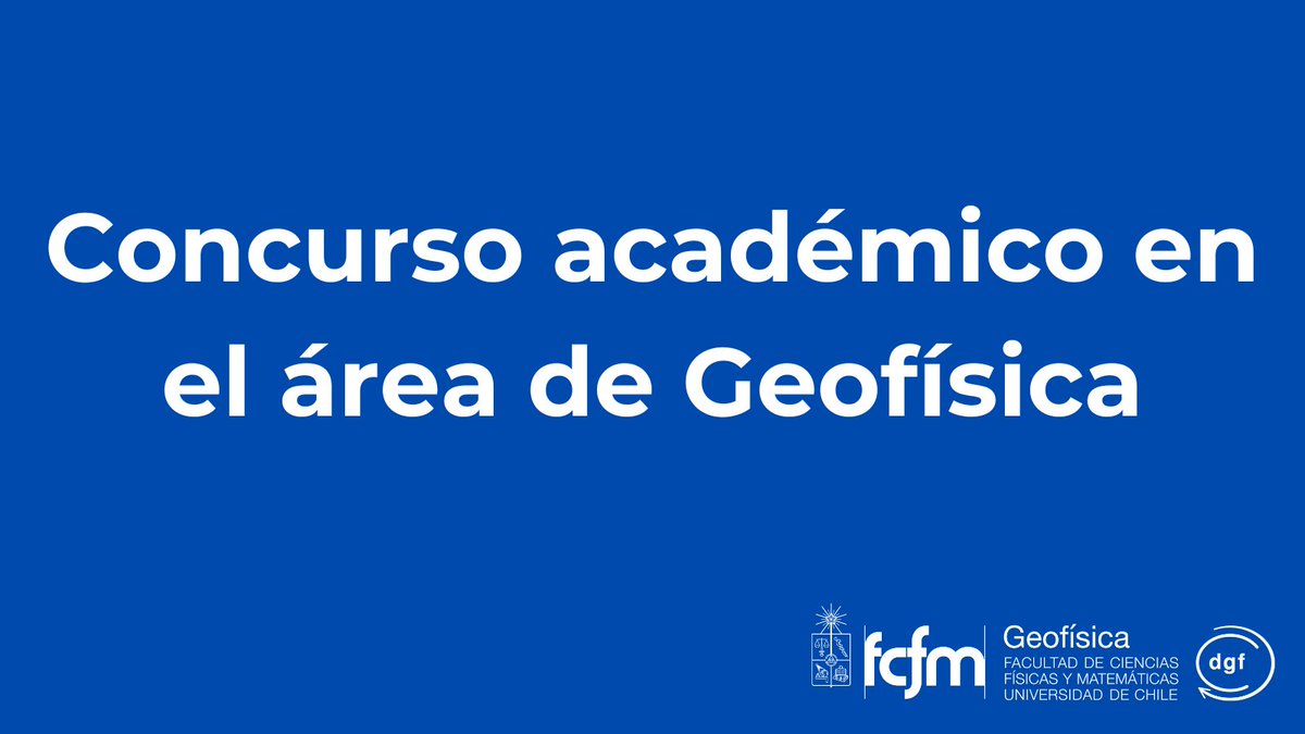 Dgf_uchile's tweet photo. La Facultad de Ciencias Físicas y Matemáticas (FCFM) @UChile_Beauchef convoca a un concurso dirigido a mujeres, con el fin de proveer un cargo académico en calidad de contrata, jornada completa (44 horas) carrera ordinaria en el @Dgf_uchile 
Información: https://t.co/JHC2G2es0e https://t.co/egp1kK9ZVC