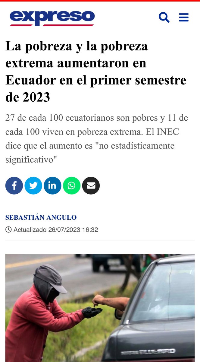 yakuperezg's tweet photo. El aumento de la pobreza es una dolorosa realidad que no podemos ignorar. 

Mi compromiso a trabajar incansablemente para construir un #Ecuador justo y equitativo. Vamos a garantizar que las/los ecuatorianos tengan acceso a una vida digna y que cada familia pueda mirar al futuro con esperanza
#SomosEcuador #SomosEsperanza
#YakuPresidente #YakuEs2 ✌🏼 

Fuente: @Expresoec
