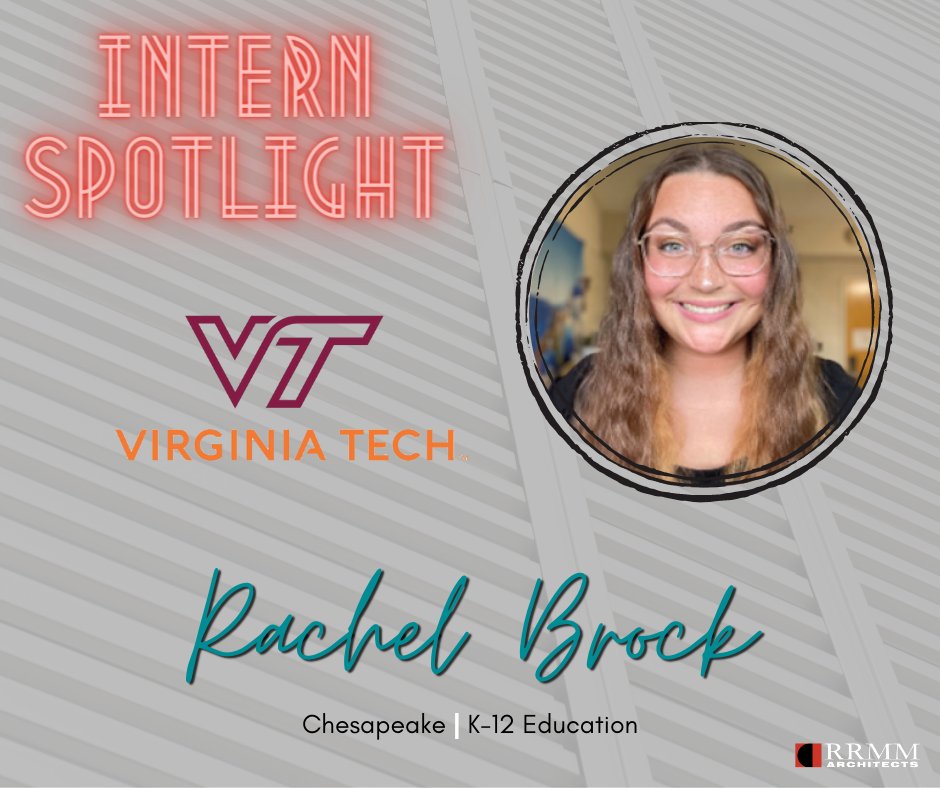 Meet Rachel! She is currently working in our Chesapeake K-12 Studio for the summer and hails from Windsor. Rachel will be heading back to Virginia Tech next month to continue studying architecture and graduates in May 2024.