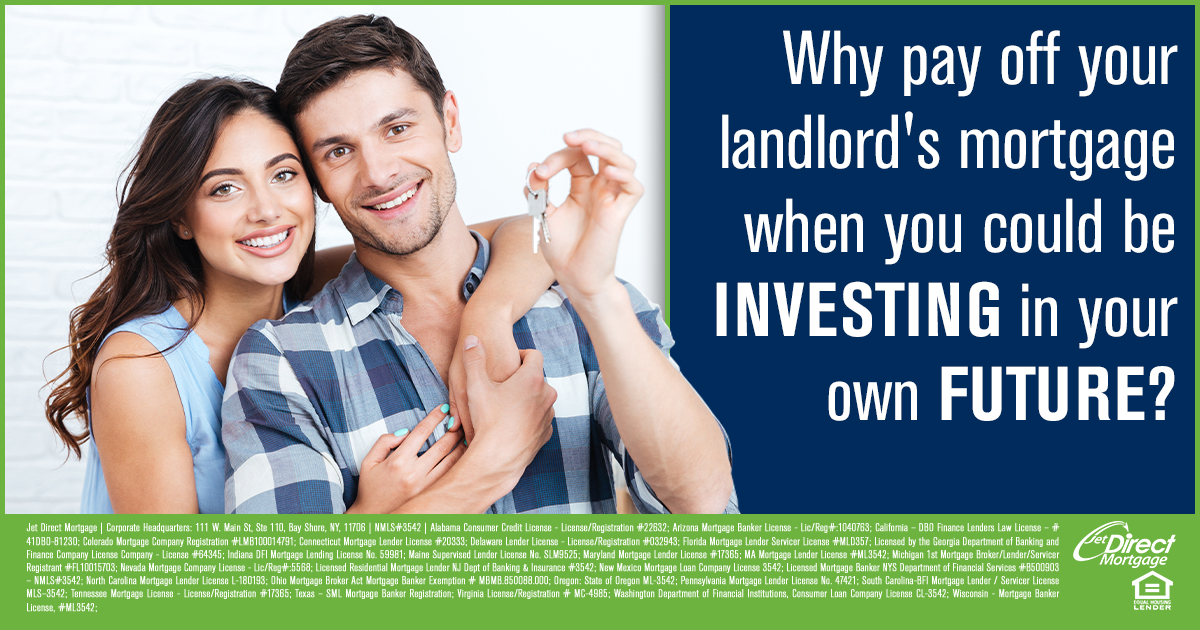 JetDirectLender's tweet image. Now may be the perfect time to take the first step toward homeownership!

#stoprentingbuynow #buildhomeequity #firsttimehomebuyeradvice