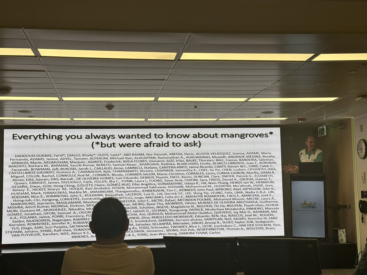 The final talk of #MMM6 by @fdahdouh1 is “everything you always wanted to know about mangroves (but were afraid to ask)” It’s going to be a good one!