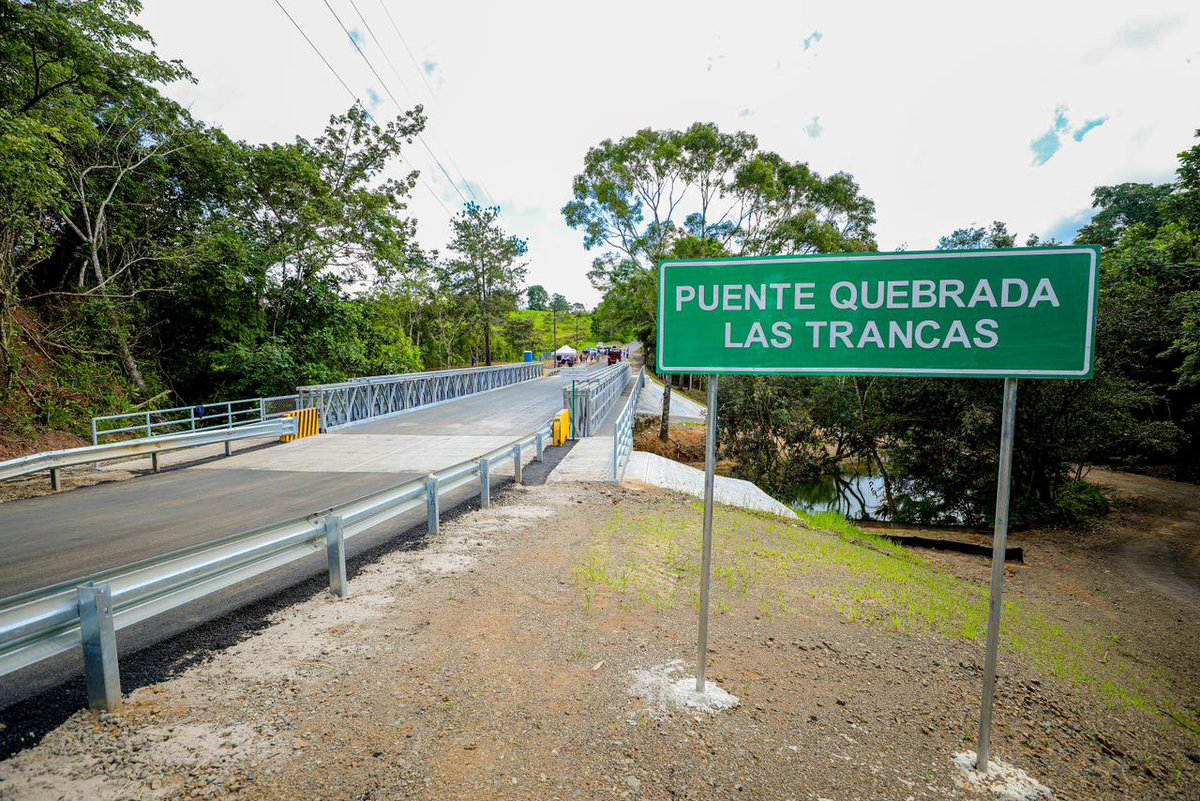 MOPPma's tweet image. 📍Herrera | El Pdte. @nitocortizo acompañado de la ministra encargada @LIBRADADEFRIAS inauguraron el puente modular de dos vías sobre la Quebrada Las Trancas, en el corregimiento de Chepo, con un monto de inversión de B/. 871,883.80.