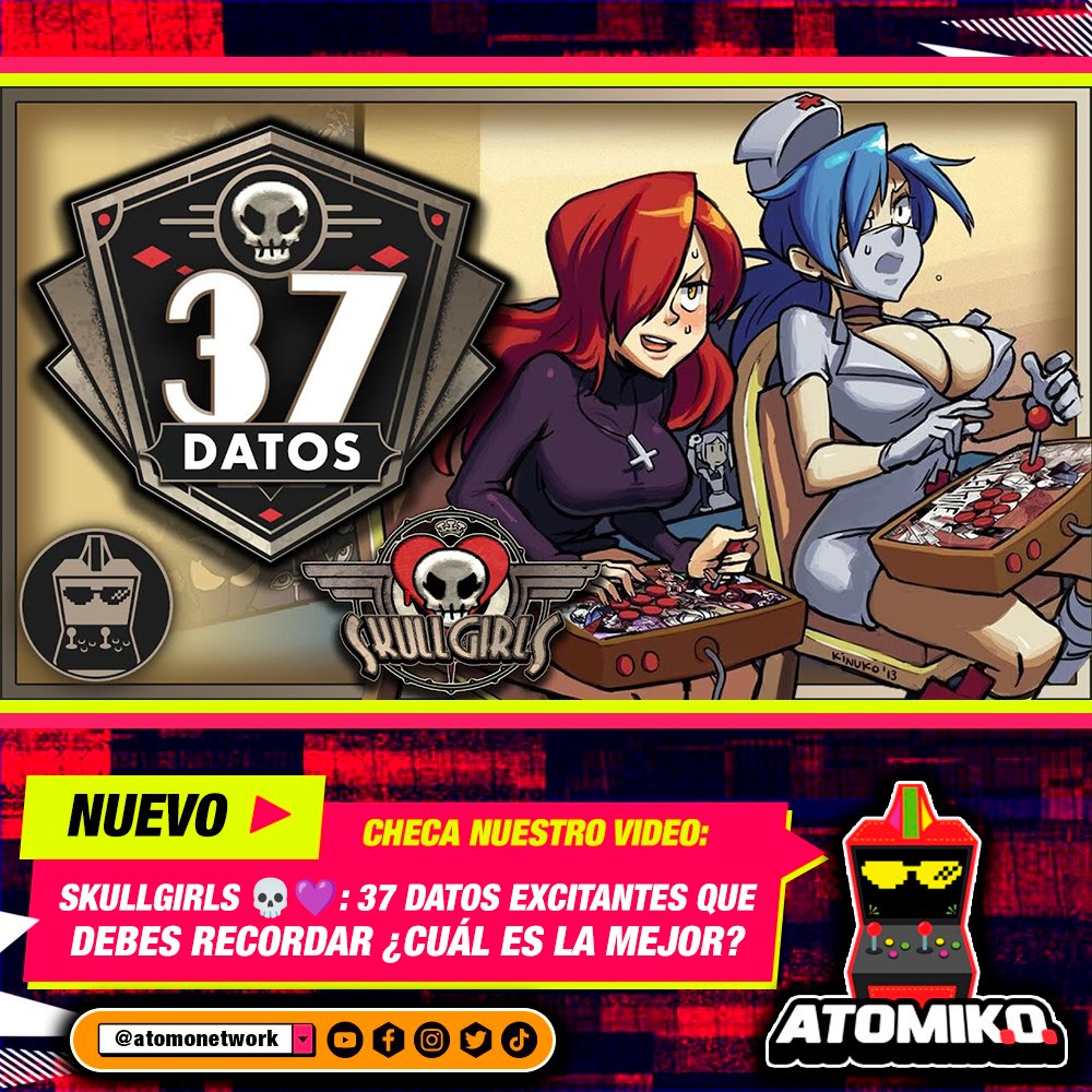 pixelatomicoyt's tweet photo. VIDEO: https://t.co/nLbCFbh196
Lab Zero Games creó uno de los juegos con más detalles y referencias que existen en el mercado. Skullgilrs es un videojuego de pelea que sin duda ha tenido una recepción muy especial. #Skullgirls #LabZeroGames #AtomiKO https://t.co/jCAf3GQ3H4