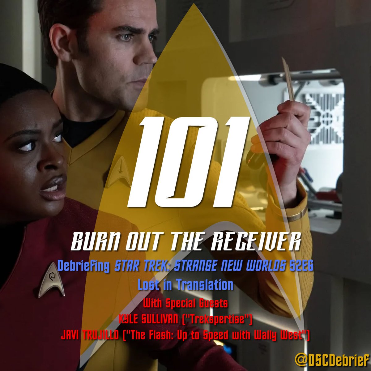 Trekspertise's tweet photo. The latest @DSCDebrief has dropped discussing #StarTrekStrangeNewWorlds episodes "Lost In Translation" and "Those Old  Scientists." Join @ChrisClow, Rachel Clow, @cicero, @javi &amp; @neoteotihuacan!

LINK: https://t.co/T9TbnHy2nP https://t.co/L0pVzlsnkJ