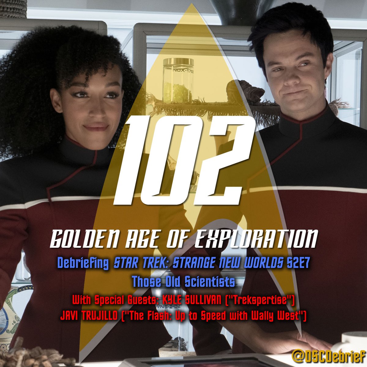 The latest <a href="/DSCDebrief/">Discovery Debrief</a> has dropped discussing #StarTrekStrangeNewWorlds episodes "Lost In Translation" and "Those Old  Scientists." Join <a href="/ChrisClow/">Chris Clow</a>, Rachel Clow, <a href="/cicero/">Cicero Roberto</a>, @javi &amp; <a href="/neoteotihuacan/">Kyle Mackenzie Sullivan</a>!

LINK: tinyurl.com/yckxknv8
