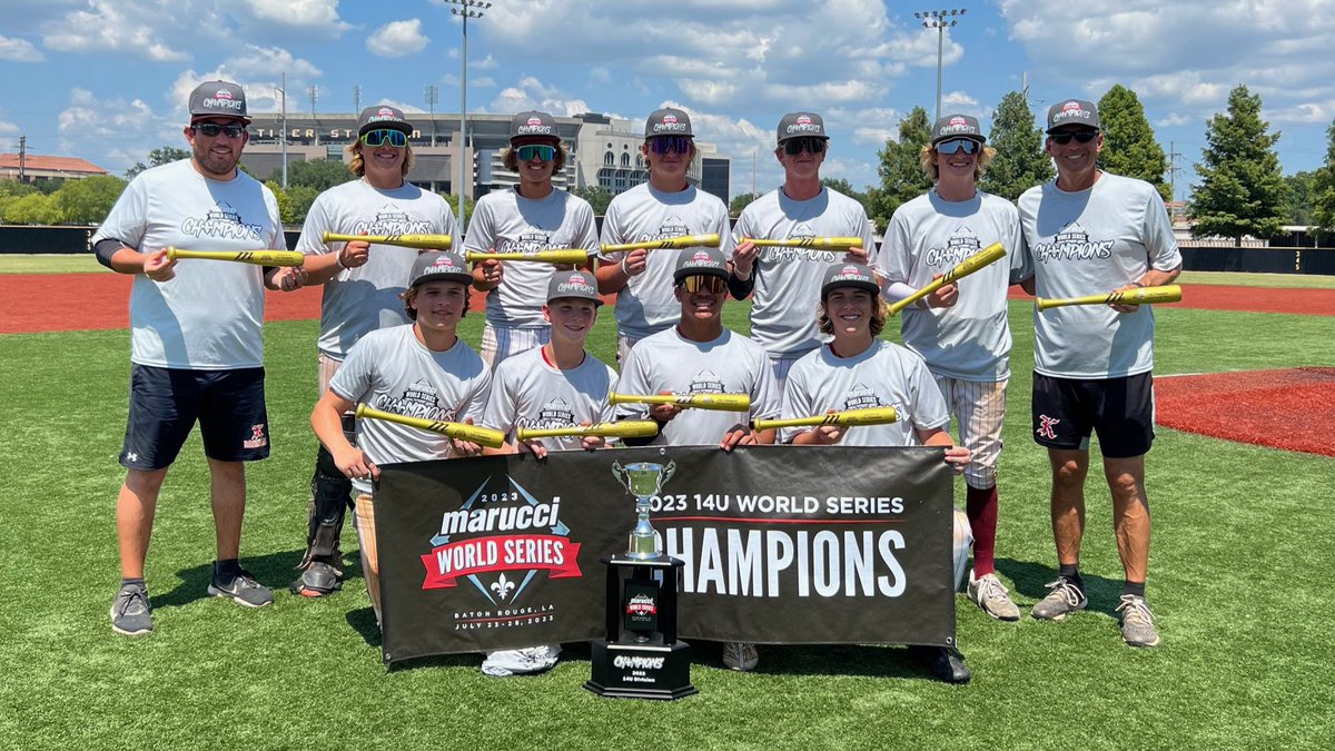 CONGRATULATIONS to Knights 14u National on winning the @maruccisports World Series. The boys battled all week with 9-10 guys, recorded a 7-1 record and beat a team from South Korea who had outscored their opponents 73-9 in 7 games. The Knights won 7-1. Awesome job boys. #reptheK