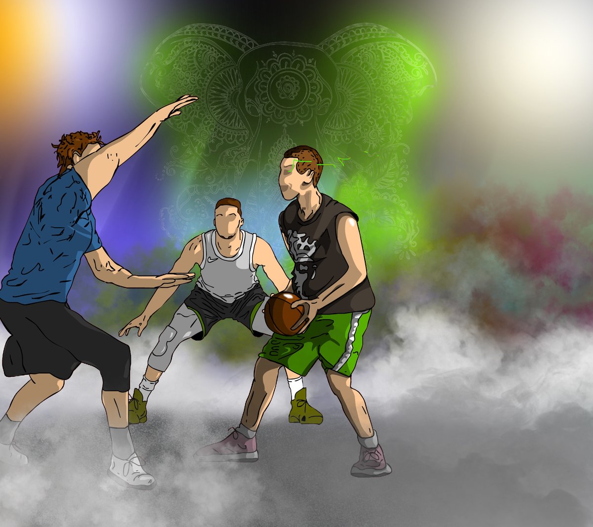 Neganyy's tweet photo. 🐘 Streetball totem 🏀

#drawing #sketching #art #adobeflashcs #character #basketball #Neontwilight #neon #streetball https://t.co/RxZuvelcBO