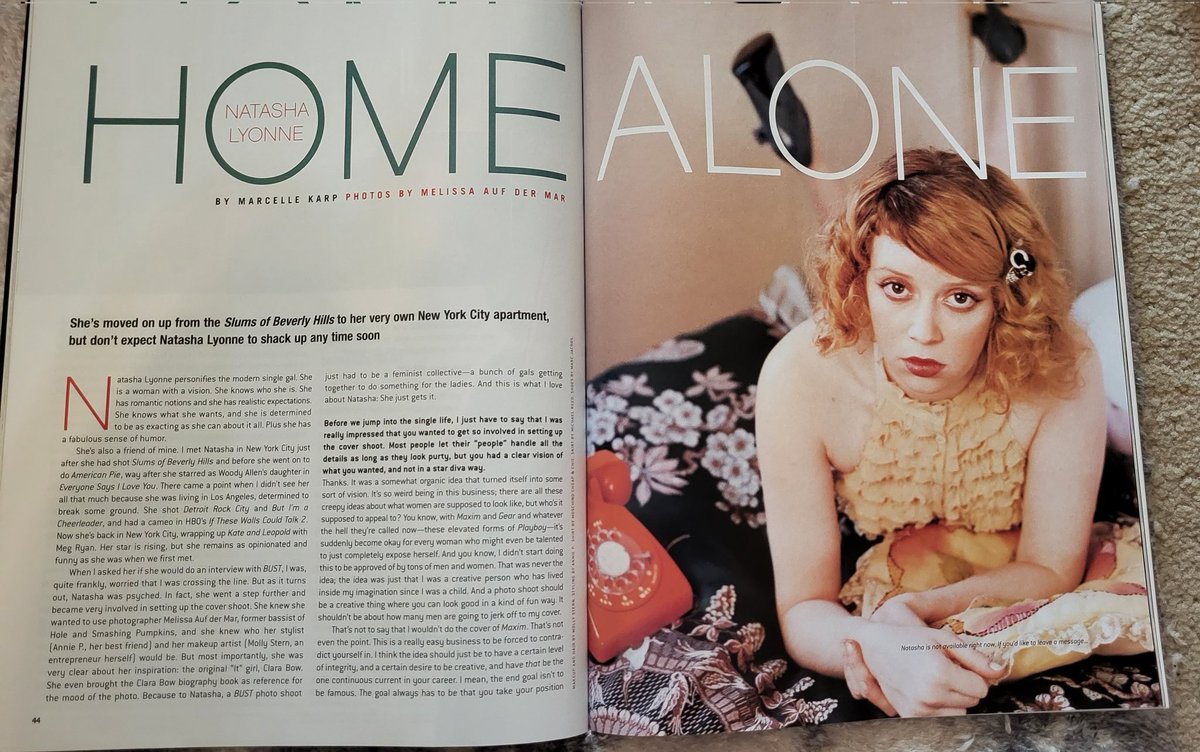 ginn233's tweet photo. Here we go! My 2001 copy of #bustmagazine with our queen, @nlyonne! My collection is growing quickly! Love ya, lyonne!
#natashalyonne #bust #vintage
β₯οΈβ₯οΈβ₯οΈβ₯οΈππππ https://t.co/9xN0nd14T9