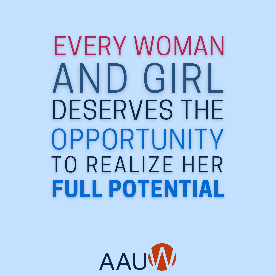 Every woman and girl deserves the opportunity to realize her #FullPotential. 

RT if you agree.  
 
#WomenCan  
#GirlsCan  
#GenderEquity