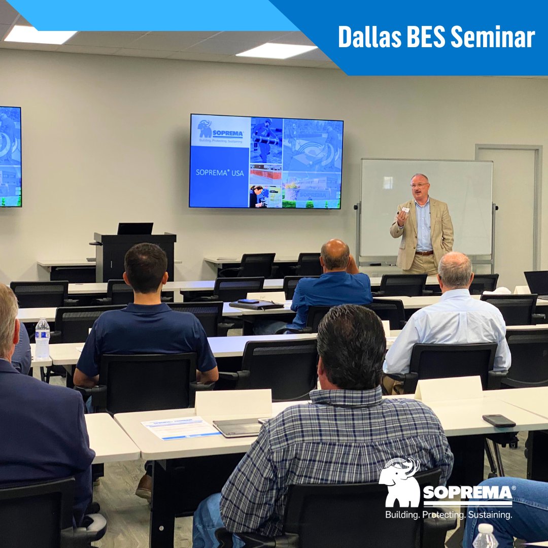 SopremaUSA's tweet photo. Last week we had a fantastic time in Dallas, holding a seminar at our Building Envelope Supply (BES) facility - even with the extreme heat! Stay on the lookout for upcoming events here!
#Building #Protecting #Sustaining #BuildingEnvelopeSupply #EducationalResource https://t.co/sPTLrujtho