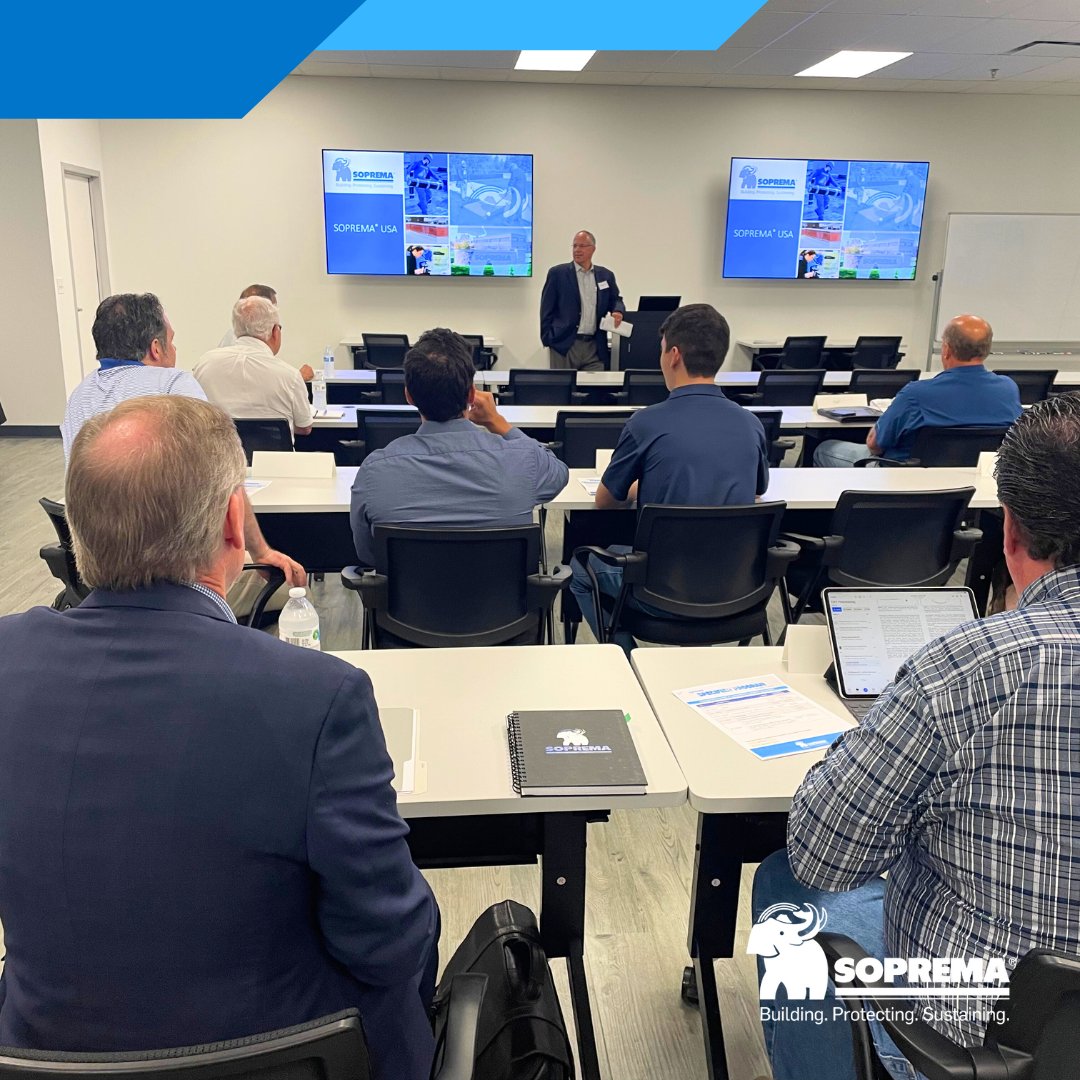 SopremaUSA's tweet photo. Last week we had a fantastic time in Dallas, holding a seminar at our Building Envelope Supply (BES) facility - even with the extreme heat! Stay on the lookout for upcoming events here!
#Building #Protecting #Sustaining #BuildingEnvelopeSupply #EducationalResource https://t.co/sPTLrujtho