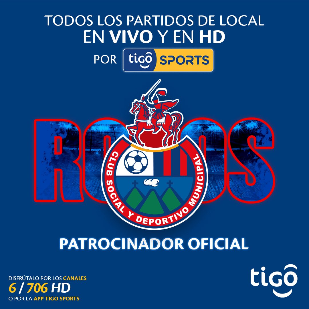 ¡Tigo se vuelve orgulloso PATROCINADOR OFICIAL de Municipal! 🚨

Ahora podrás sintonizar sus partidos como local EN VIVO Y EN ALTA DEFINICIÓN por el Canal 6/706 HD, Tigo Sports App y Web! ⚽️ #AOtroNivel #MunicipalXTigo