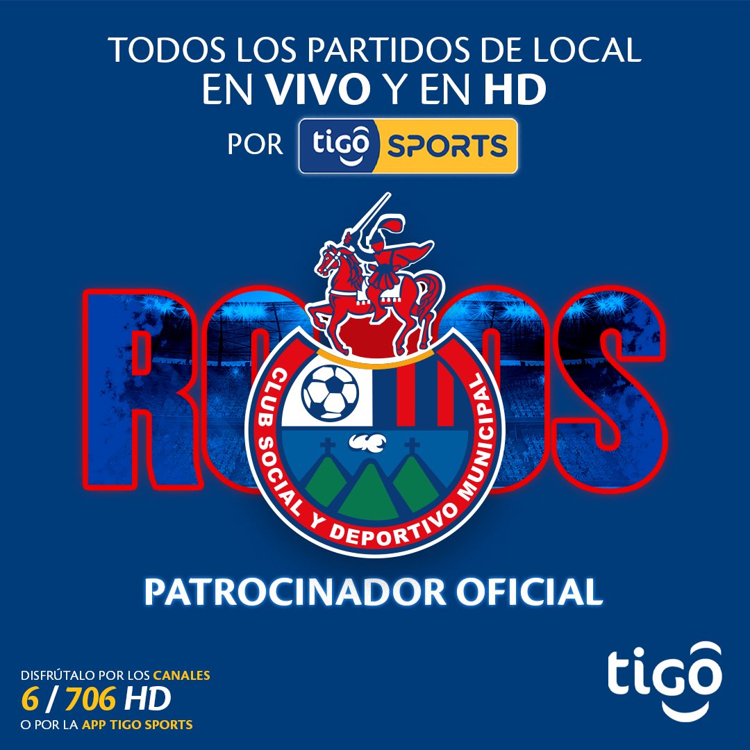 ¡Tigo se vuelve orgulloso PATROCINADOR OFICIAL de Municipal! 🚨 Ahora podrás sintonizar sus partidos como local EN VIVO Y EN ALTA DEFINICIÓN por el Canal 6/706 HD, Tigo Sports App y Web! ⚽️ #AOtroNivel #MunicipalXTigo