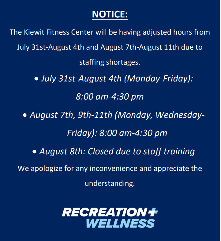 CreightonRec's tweet image. We have some revised hours