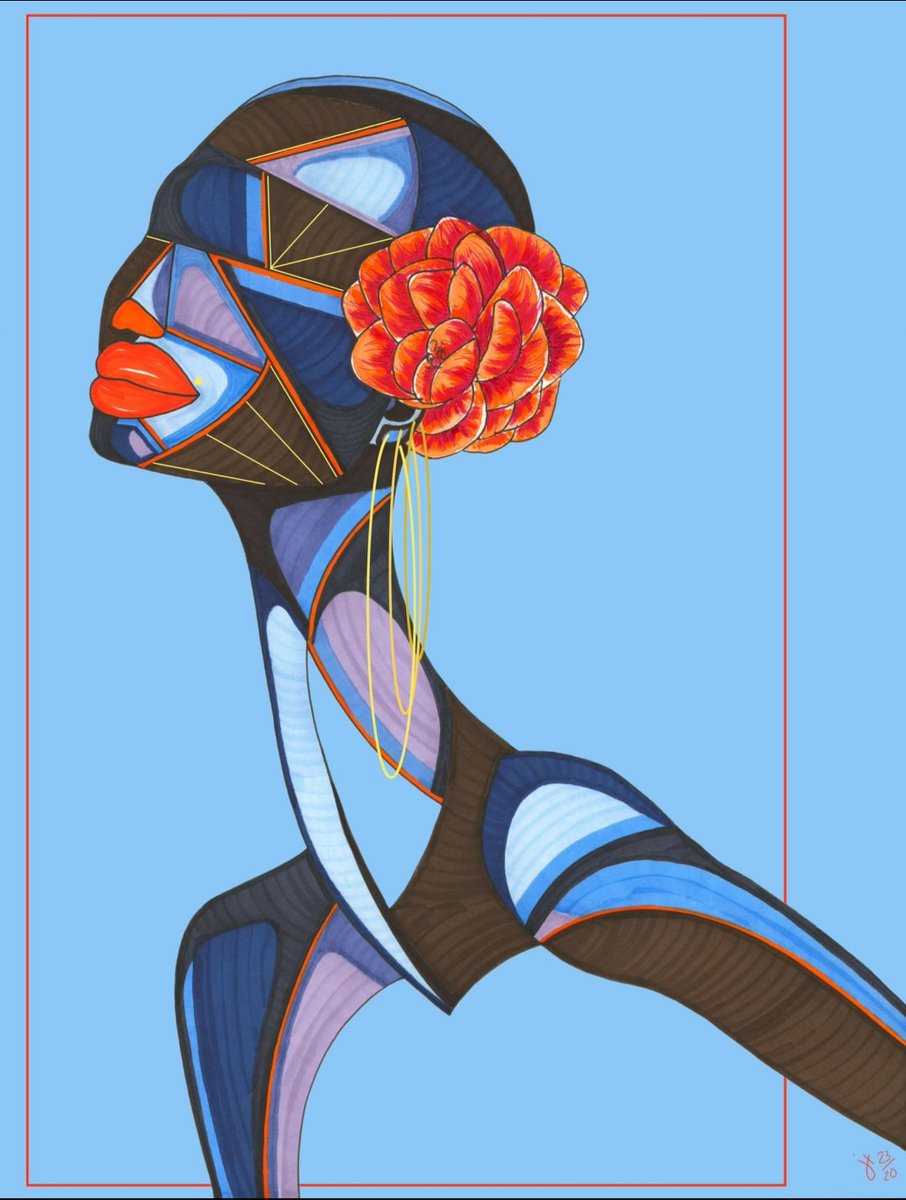 jilliansuzanneA's tweet photo. In case you missed this. "Black Coffee"1/1 dropped today on @KnownOrigin_io. First in my new collection Floral Queens. Link in bio peoples ☕️💙👇🏽#cryptocollectables https://t.co/yKpcY6uI4z