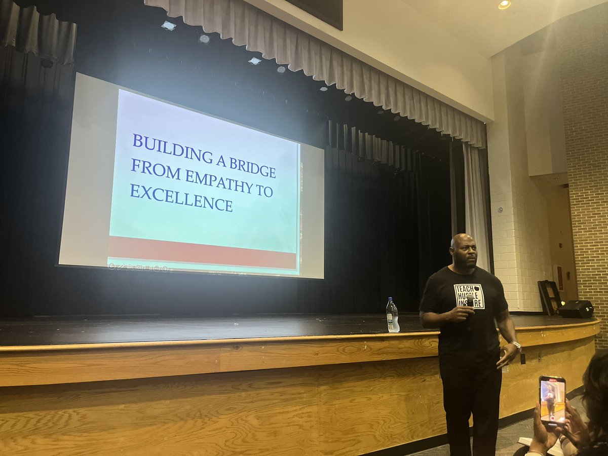 ShilohGenerals's tweet photo. “Every kid is one caring adult away from a success story. Be that caring adult.” These words of wisdom from author/ speaker @RJMotivates kicked off our Fri. in the cluster, & we all left ready to #BuildBridges to do just that. Mr. Jackson: A big #GeneralsSalute from our cluster! https://t.co/iNq93q2z55