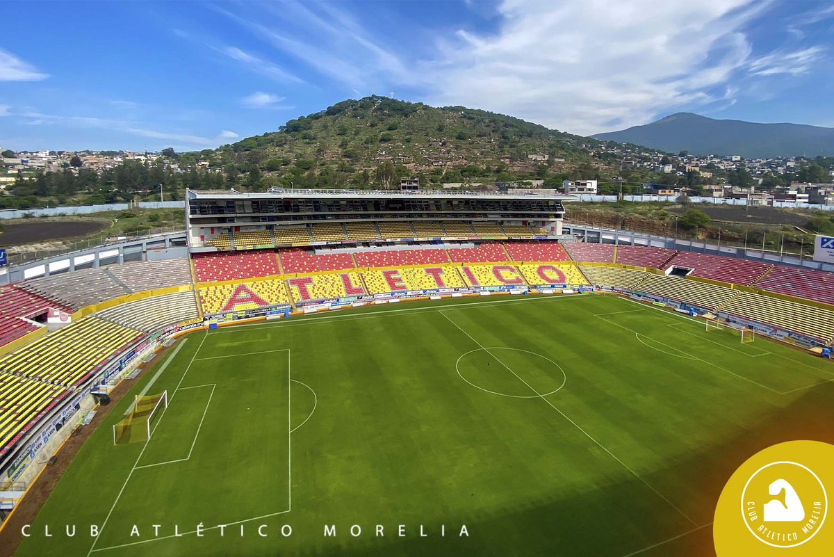 C_A_Morelia's tweet photo. Aunque todavía falta, el Morelos ya está listo para nuestra cita del 13 de agosto 🤟

#PuroPinshiRojoYAmarillo 
#LaHistoriaContinúa https://t.co/DleuvCtDH0
