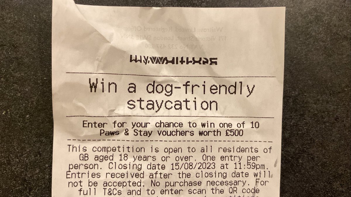 A dog friendly staycation?  You think if I own a dog my home is not already dog friendly?  

Win a holiday on my own home?  They just get me a week off work?

What a weird competition.