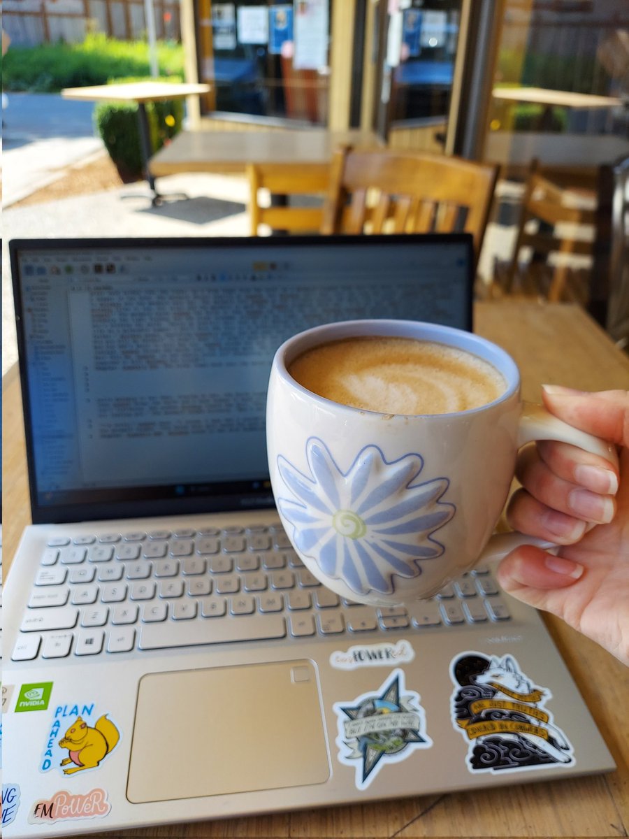 Hoping that this cup of coffee will write my outline for me ☕️✍️📖