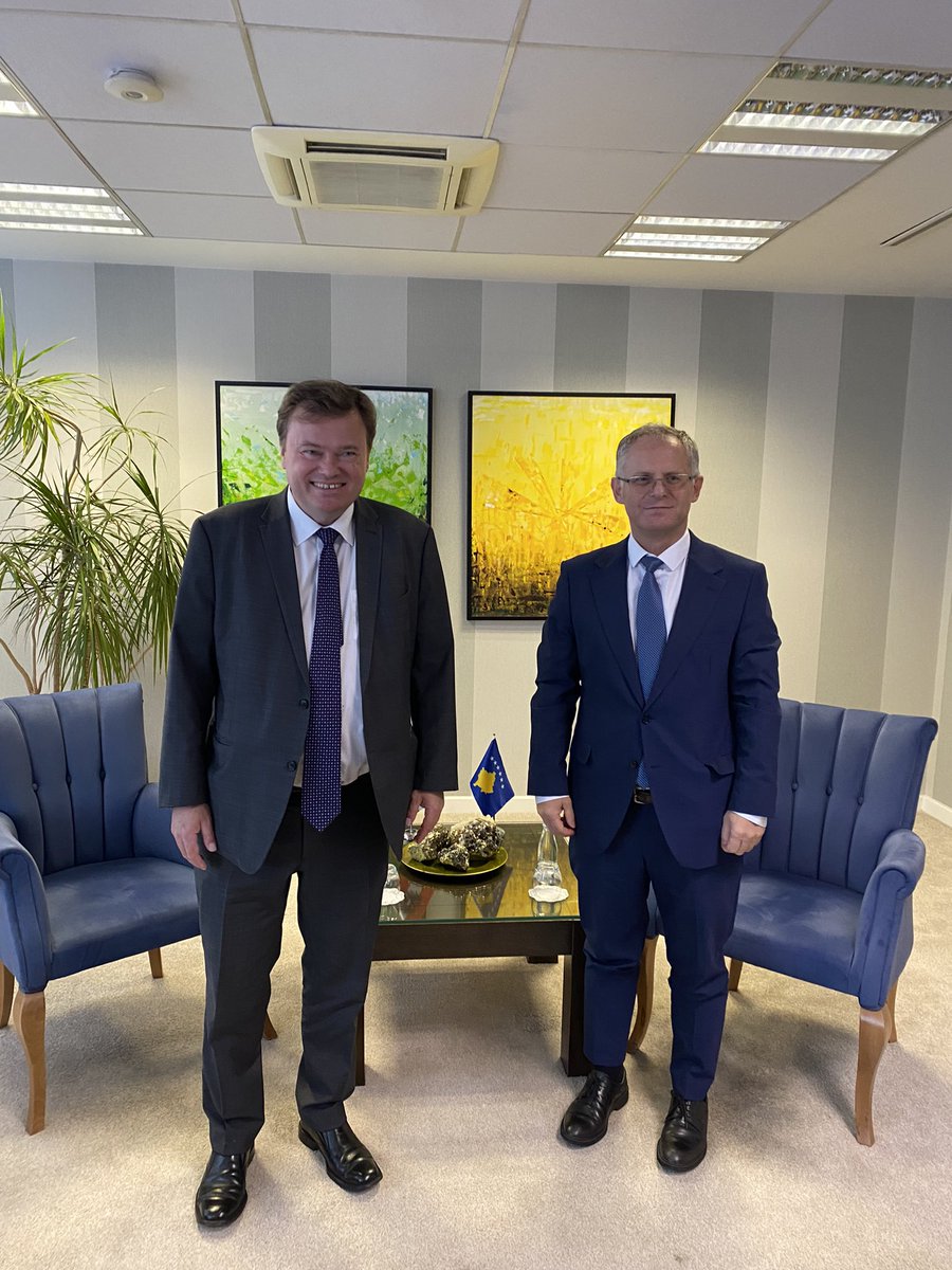 Paid a farewell courtesy call on DPM  <a href="/BislimiBesnik/">Besnik Bislimi</a> Discussed the bilateral visits &amp; activities of #Austria in support of the people of #Kosovo during my mission. Also highlighted examples of @ADCinKosovo projects benefitting #youth &amp; #women #AustriainKosovo <a href="/MFA_Austria/">MFA Austria</a>