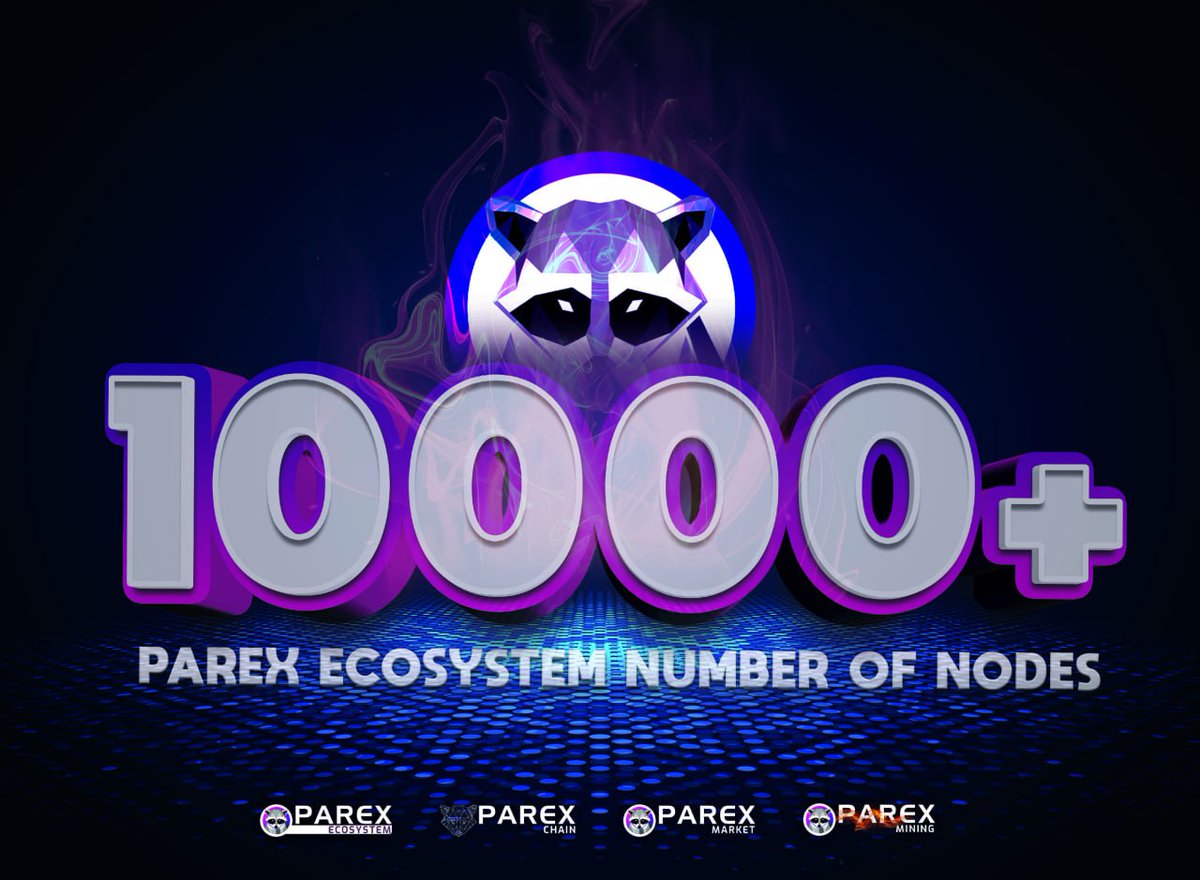 parexnetwork's tweet photo. Over 10,000 nodes continue to be activated on the Parex Ecosystem. We have reached this level in a year and a half. 🥳⚒️⛓️🔥

We congratulate all validators and delagators for their contribution to the Parex Ecosystem. ❤️

What do you think will happen after Parex Chain? 👀 https://t.co/Z4SdTtXgkR