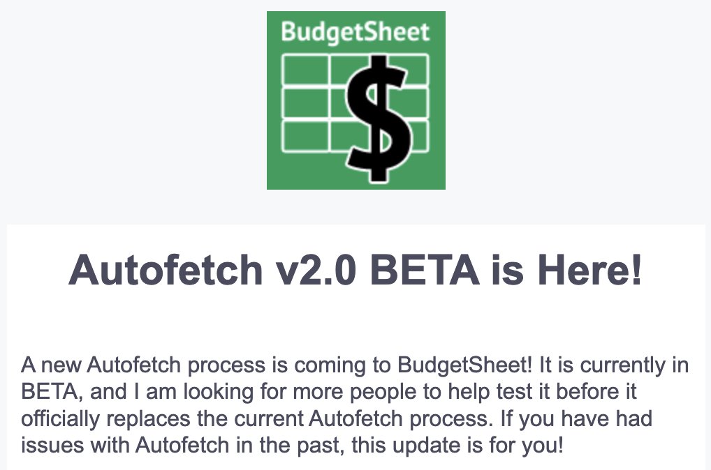 BudgetSheet tweet media