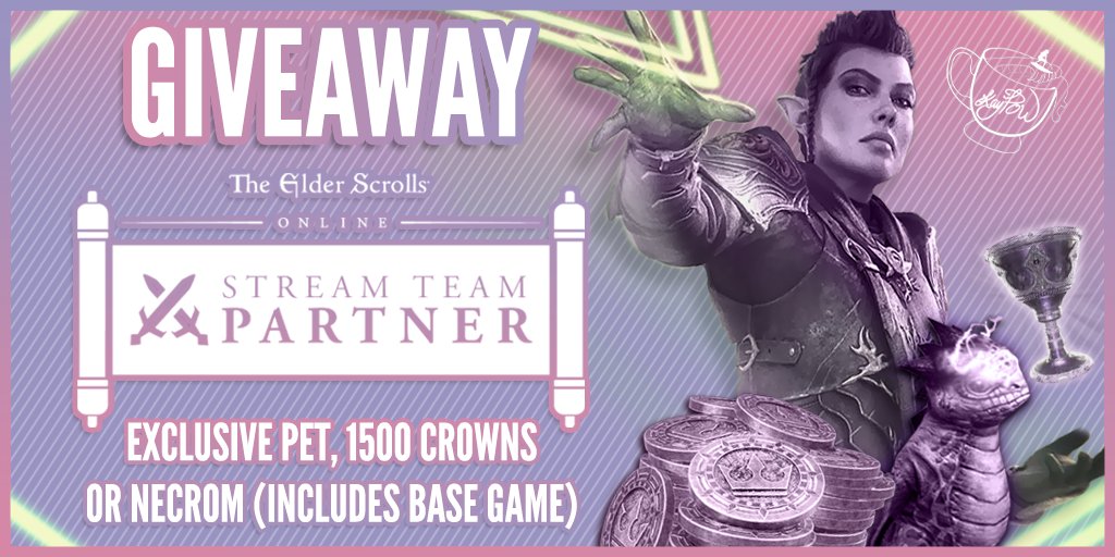 #AD/Stream Team • Zenithars Blessing to you, friend! Let's celebrate the event with a @TESOnline GIVEAWAY! 💚

WIN your choice of:

🎁 Eerie Violet Bantam Guar
🎁 Necrom PC/Xbox/PS (Inc Base Game)
🎁 1500 Crowns

To Enter:

⌨️ Reply with your choice of code 
🔁 Retweet
✨ Follow