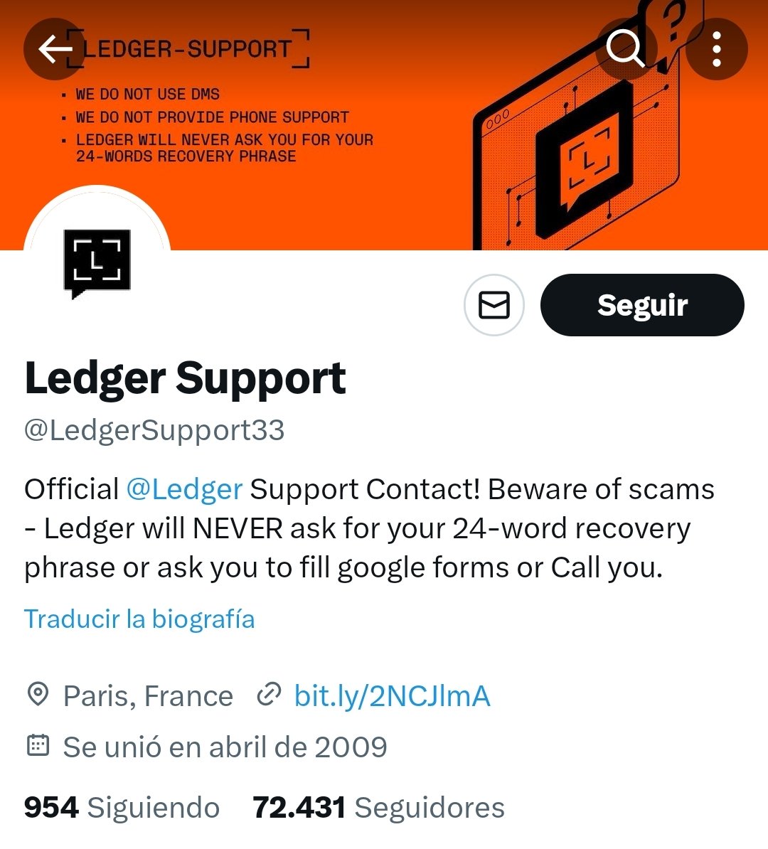 fastobiza's tweet photo. @Ledger_Support What you have to achieve is that Twitter closes those criminal accounts that impersonate you.  And if you don't get it but you continue to support Twitter, you are complicit in the theft and deception. https://t.co/EStBk7C30M