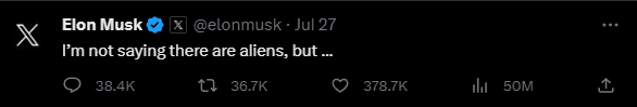 artnamepx's tweet photo. @elonmusk #NFT #UFOs #UFO 
you can't even argue with that they really ...

Link👇
https://t.co/20et9nrjwu https://t.co/F2sF7C0m55