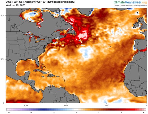 🚨 | ÚLTIMO MINUTO: El Océano Atlántico Norte alcanza una temperatura récord.