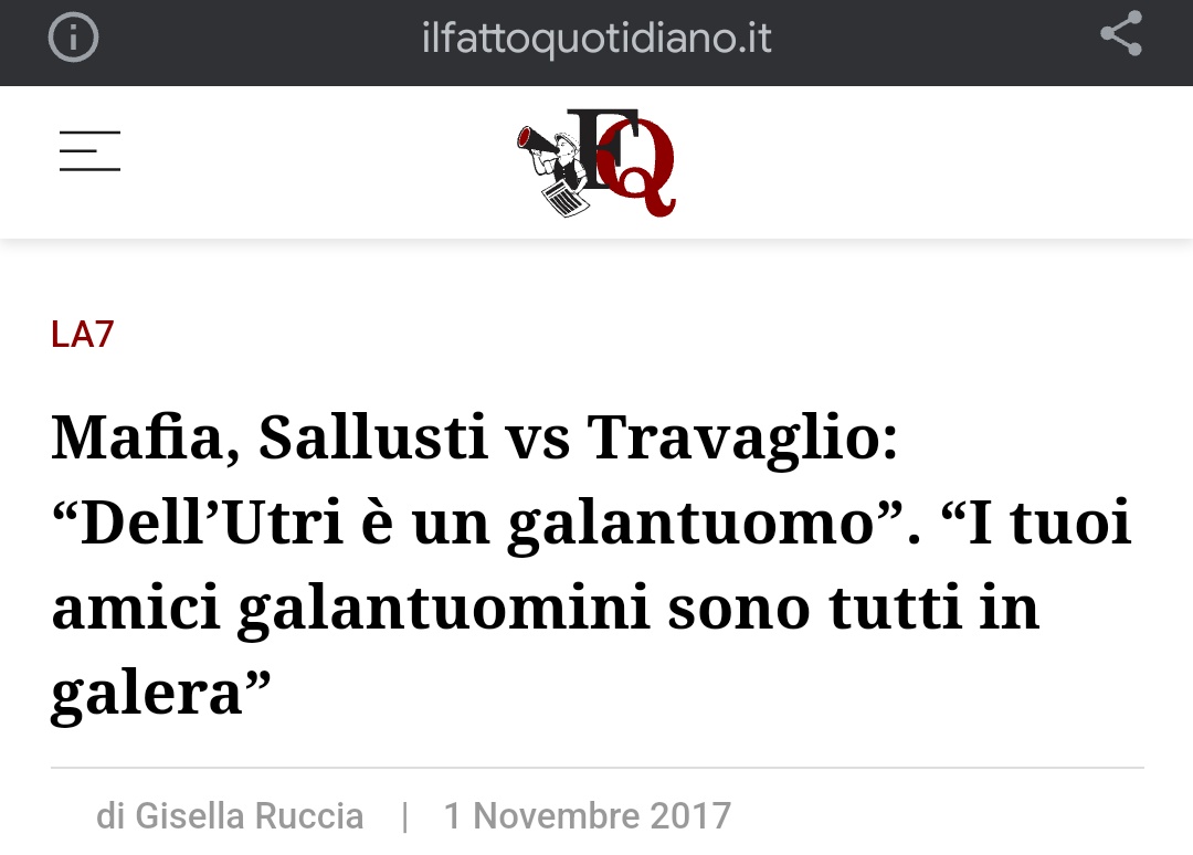 Misurelli77's tweet photo. l'Italia è quel Paese dove un personaggio come Sallusti si permette
di definire Don Luigi Ciotti un "caso umano".
Un Prete sotto scorta da anni che ha fatto dell'antimafia una missione di vita.
Sallusti è lo stesso che ha definito Marcello Dell'Utri un galantuomo.
Che vergogna! https://t.co/S0ioUNqkzu