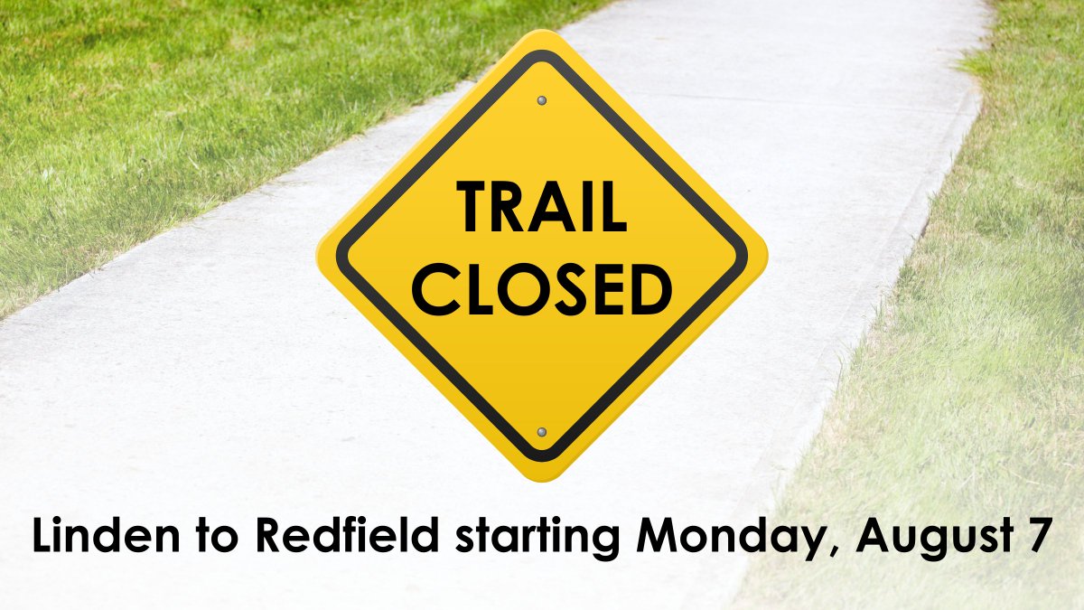 WaukeeParks_Rec's tweet photo. A section of the Raccoon River Valley Trail from Linden to Redfield will be closed for rehab starting August 7. Closures are expected to last until late spring/early summer 2024. The Redfield Depot will be open during this time. Visit https://t.co/QKMBUNHwUs for more details. https://t.co/wDe6mX1356