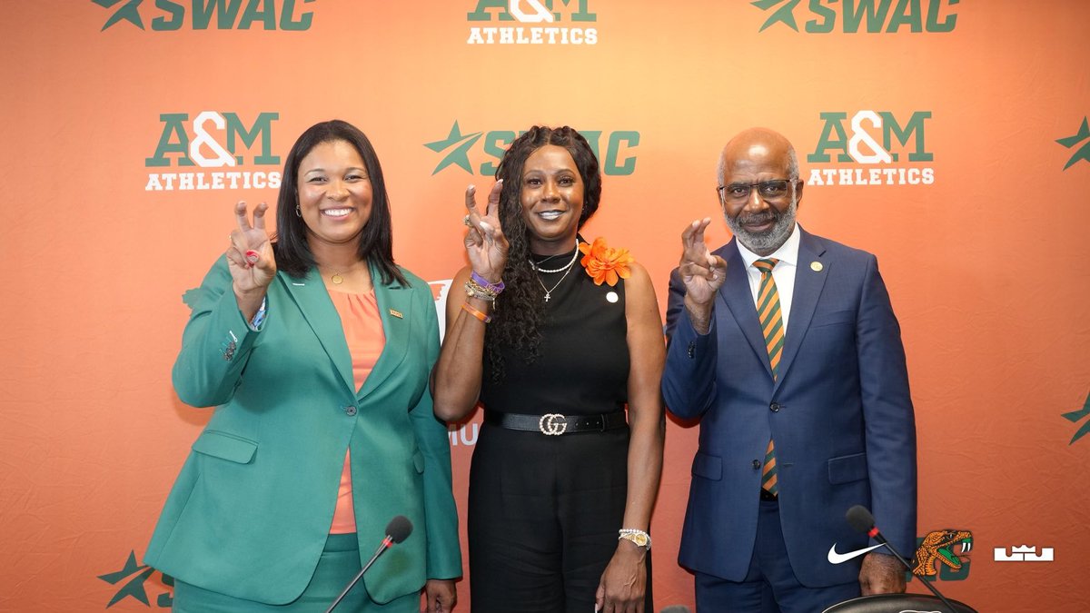 FAMU_WBB's tweet photo. Coach Gordon (@CoachBGordon) met the media, her new student-athletes, athletics supporters, and more today at her introductory press conference. 

#FAMU | #FAMUly | #Rattlers | #FangsUp 🐍 https://t.co/kxKn7e1ueS