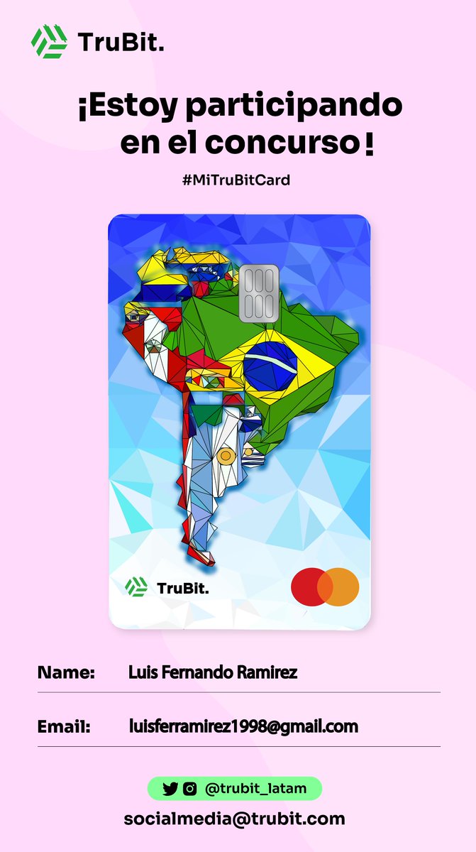 luis_fer2198's tweet photo. orgulloso de pertenecer a la comunidad de habla hispana!! me alegro de participar en el evento de artes que nos trae @TruBit_Latam, Muchas tarjetas impresionantemente bellas, no nos podíamos quedar atras ❤️🇻🇪
#TruBiCard #Criptoartistas #MiTruBitCard https://t.co/vSIT0vCNQE